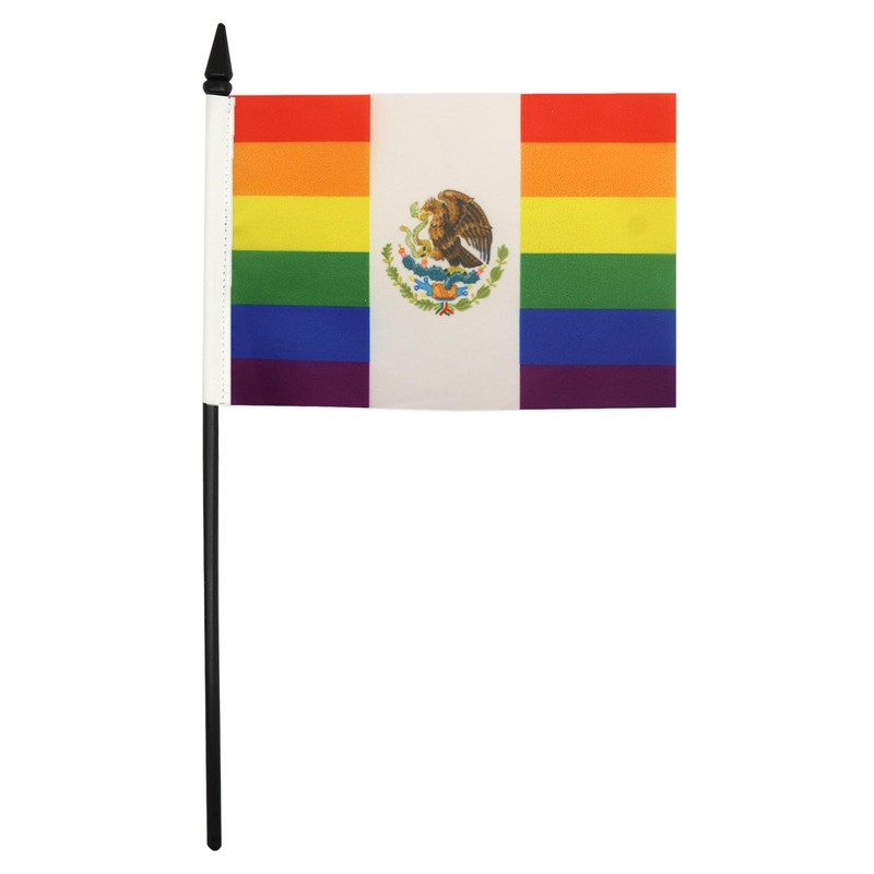 AZ FLAG Table Flag Mexico Rainbow 21 x 14 cm