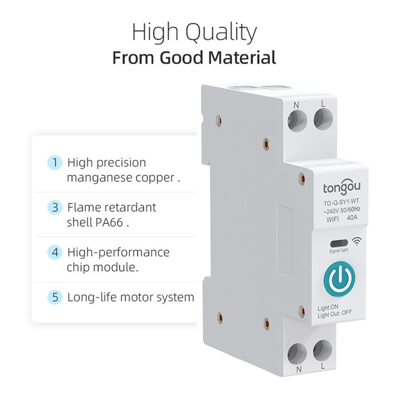 Tuya Wifi Intelligent Circuit Breaker Wireless Remotes Control Switch Mobilephone