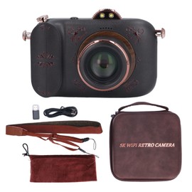 Digital Camera Vintage 96MP 5K 50x Zoom WiFi Anti Shake 3.5 Inch IPS HD Screen DSLR Camera with LED Fill Light Colorful Filters for Photography