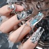 10Pcs Finger Tip Nail Rings for Women, Adjustable Opening Nail
