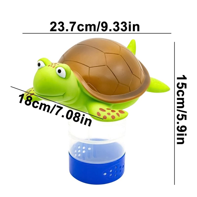 Floating Turtle Chlorine Dispenser - Fits 1 and 3 Inch