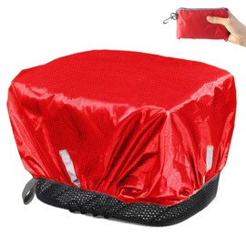Frelaxy Bicycle Basket Cover Waterproof with Reflective Strips, Rain Cover Bicycle Basket for Front, Rain Cover for Rear Basket, One Size Fits All Baskets up to Size 45 x 45 cm