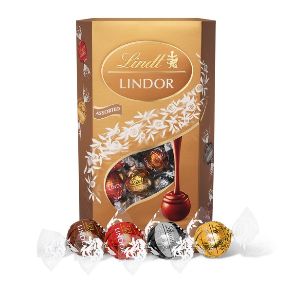 Lindt Lindor Assorted Chocolate Truffles Box Extra Large | Approx 48 truffles, 600g | Contains a Smooth Melting Filling | Gift Present or Sharing Box for Him and Her | Christmas, Birthday, Thank You