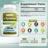 Best Naturals L-Tyrosine 500 mg 180 Capsules (Pack of 3)