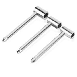 Yosoo Health Gear Guitar Truss Rod Adjustment Tool, 3PCS Guitar Truss Rod Wrench 7mm 8mm 6.35mm Luthier Screwdriver for Taylor Guitars (Silver 6.35MM+7MM+8MM three sets)