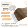 Easyouth Extensiones Cabello Real 40gr 14in Balayage Marrón Cenizo Fa
