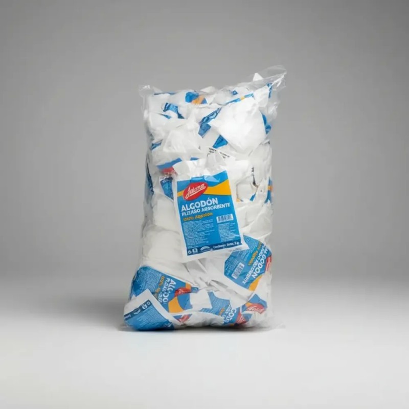 Algodón Absorbente Plisado 3 Gr Jaloma Con 100 Bolsas De