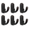 Metaliby 6 Pack Bathroom Hooks for Towels, Oil Rubbed Bronze