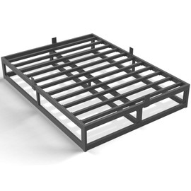 Bilily 10 Inch Full Size Bed Frame with Steel Slat Support, Low Profile Full Metal Platform Bed Frame Support Mattress Foundation, No Box Spring Needed/Easy Assembly/Noise Free