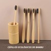 NOVOTEND - 5 Pack Cepillo de dientes de bambu cerdas