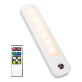 HONWELL Closet Light with Remote, Battery Operated Cabinet Light, Wireless Under Counter Lighting, 120 Lumens, LED Light Bar, Dimmable Push Light, Stick on Lights for Hallway, Kitchen, Shelf, Pantry