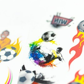 Toyseum 30 x Football Temporary Tattoo Sheets For Kids (160 Tattoos), Fillers for Boys & Girls Party Bags, Premium Tattoos, Pack of 30 Sheets (160 Tattoos Total)
