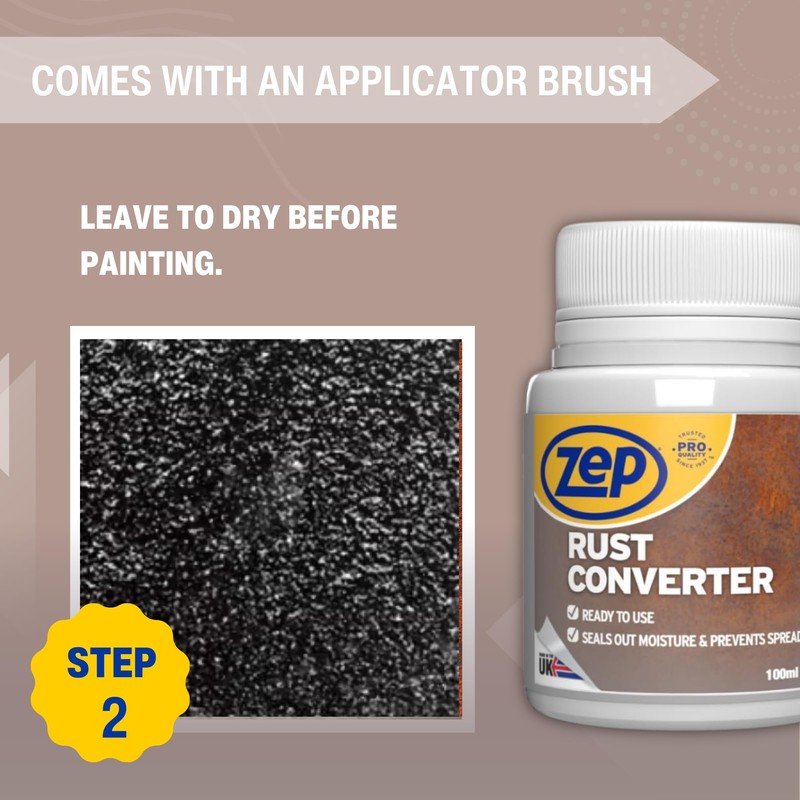 Zep Rust Converter and neutraliser with a brush for easy