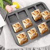 Beasea Brownie Pan with Dividers, 2 Set All Edges Square