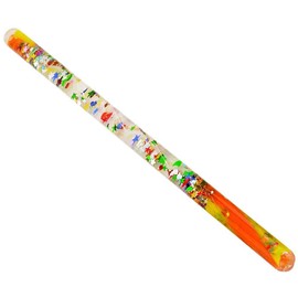 Jumbo Spiral Glitter Wand Hand Fidget Visual Stimulation Stress Relief Water Therapy Water Glitter Tubes for Kids, Teachers, Therapists, Sensory Room (Orange/Yellow)