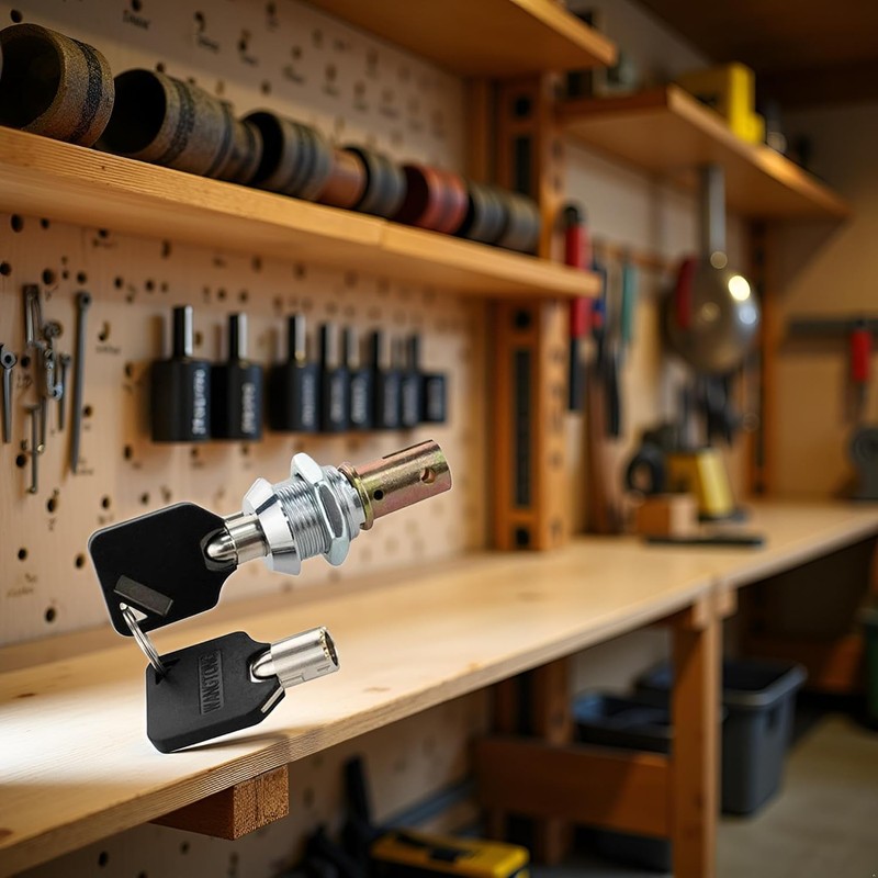 1 Set Toolbox Lock with Keys, Tubular Lock and Key