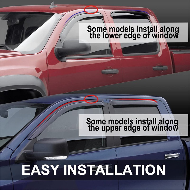 Window Visors Rain Guards for 2005-2012 Nissan Pathfinder 94512