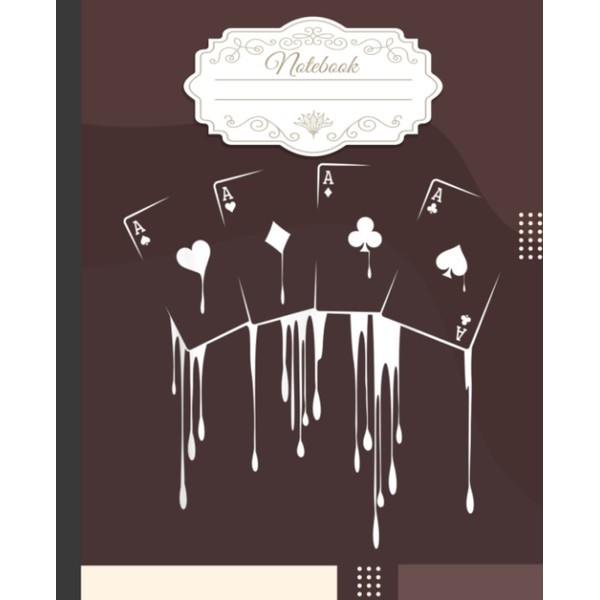 Poker Player Texas Hold'Em Night Tournament Notebook: Wide-Ruled, 7.5 x
