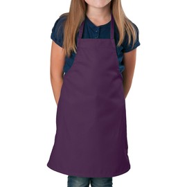 KNG Kids Cooking Apron for Girls and Boys Medium, Purple, 6 Pack