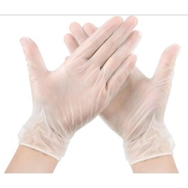Clear Vinyl Disposable Gloves - Powder and Latex Free Perfect for Food Prep Cleaning and More (100, Small)