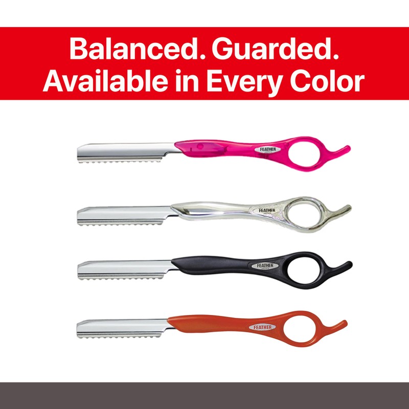 Feather - 7.25-inch Black Styling Razor Handle – The Professional