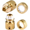 Hydrogarden 4 pc Brass Hose Connector Hose End Quick Connect