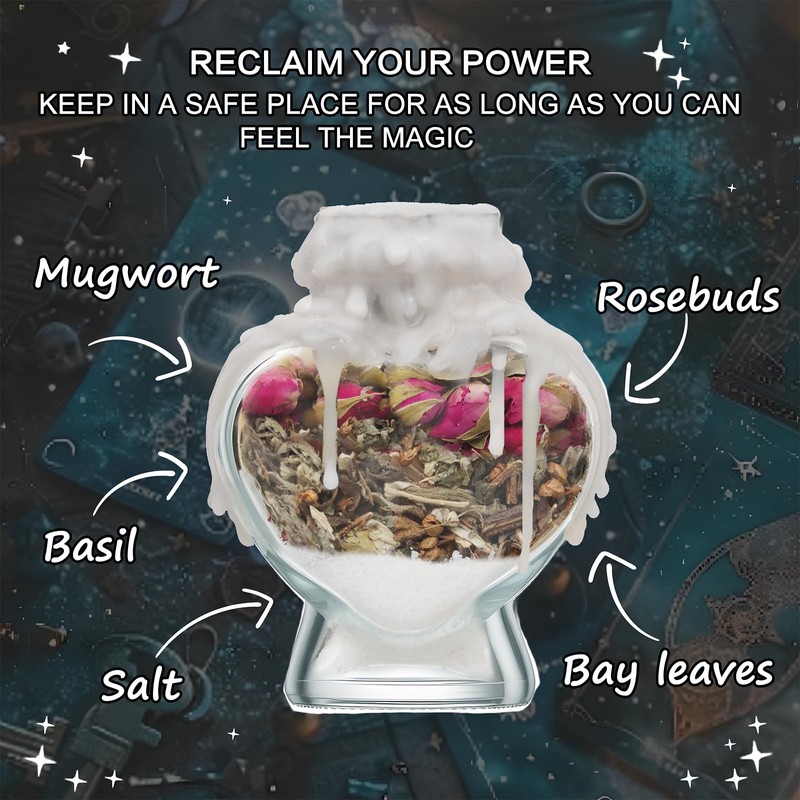 50pack Herbs for Witchcraft, Dried Herbs and Flowers Kit for
