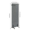 Office Partition,24 * 66In Light Gray Room Divider,Rectangle Divider Screen