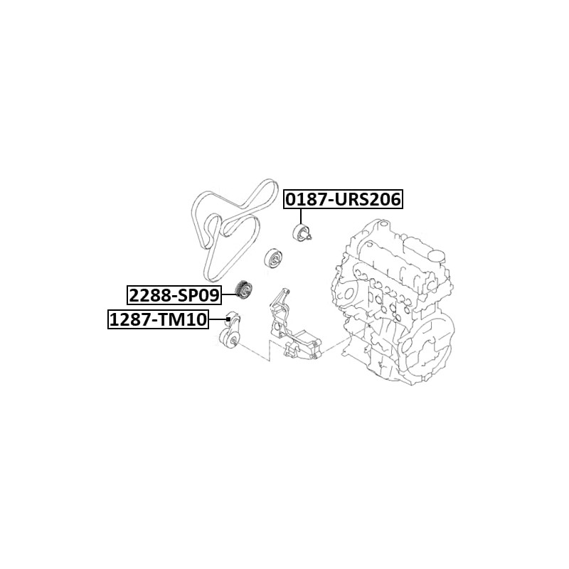 FEBEST 2288-SPD9 i30 (FD) Pulley / V-Ribbed Belt 0.33 kg