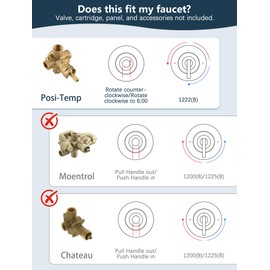 Replacement Shower Escutcheon Plate for Moen T2471BL Gibson Posi-Temp Trim Kit, Durable Metal Cover Plate, Valve & Handle Not Included(Matte Black)