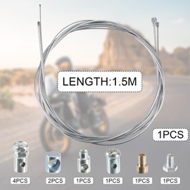 uinnossvc Universal Cable Repair Kit, Motorbike Clutch Cable with 10 Nipple Fixing Screws, Brake Cable Repair Kit, Universal Motorcycle Emergency Throttle Cable Repair Kit
