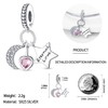 Venitor Silver Stars and Moon Dangle Charms for Bracelets and