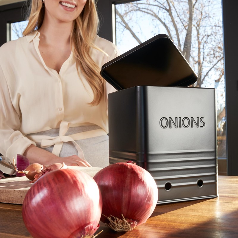 Beautiful Potato and Onion Storage Container Set - Perfectly Sized