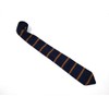 F NODE Knit Tie, Narrow Tie, Sword Tip, Striped, Navy