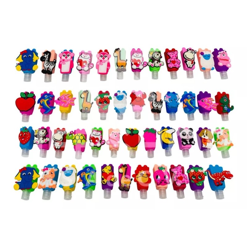 Life Shop Botella Para Gel Antibacterial De Figuras 12 Piezas