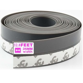 Door Weather Stripping Door Seal Strip Window Seal Silicone Sealing Tape for Door Draft Stopper Adhesive Tape for Doors Windows and Shower Glass Gaps,32.8 Feet Silicone Seal Strip (Grey)