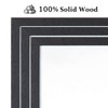 A4 Wood Photo Frame,2 Pack-21x30cm Black Wood Picture Frame,Certificate Frame