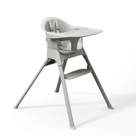 Mompush Olli 7-in-1 Convertible High Chair for Babies and Toddlers – Adjustable Height & Footrest, Dishwasher-Safe Tray, Compact Foldable Design for Easy Storage & Travel, Lightweight Yet Durable