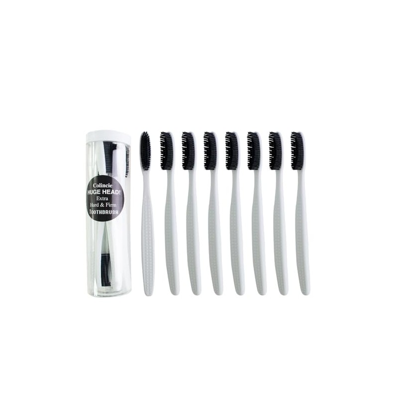 Cepillo de dientes extra duro y firme de cabeza enorme,