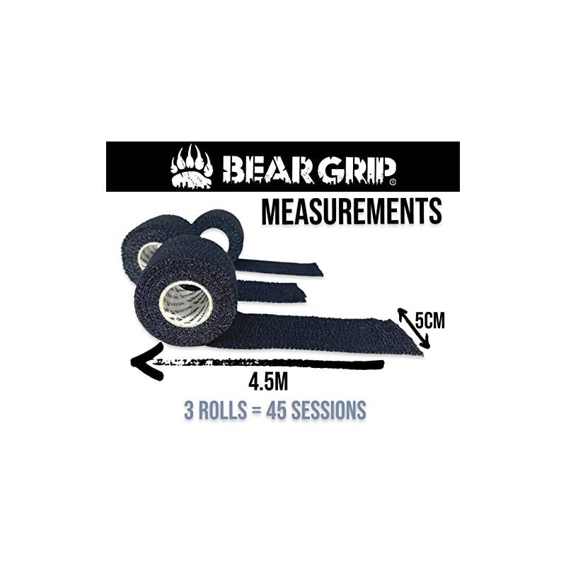 BEAR GRIP Lifting Thumb Tape - Easy-Tear Hook Grip Tape