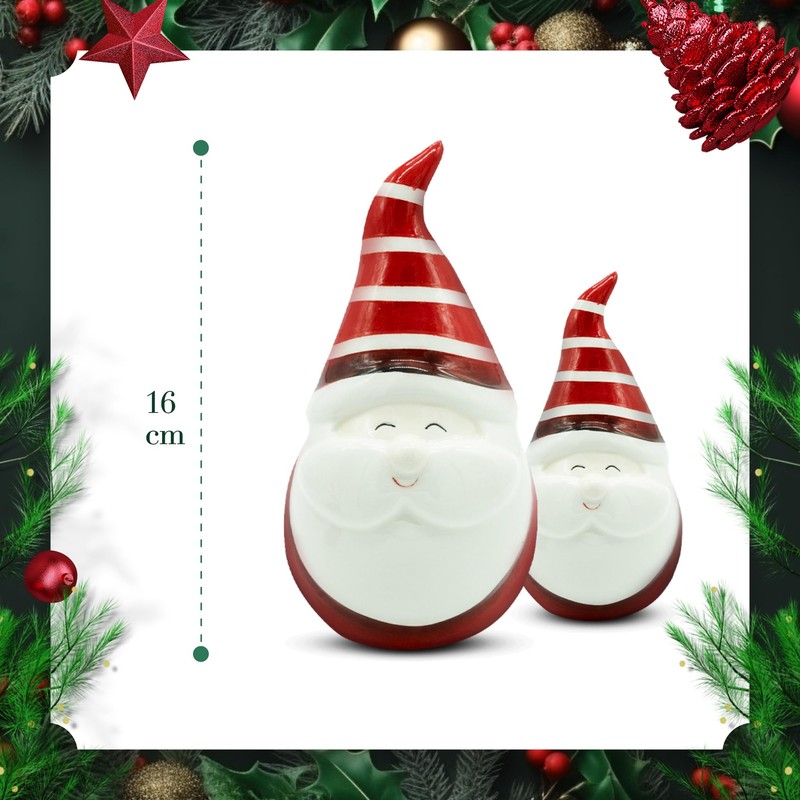 HEITMANN DECO Ceramic Santa Claus Set, Approx. 16 x 10.6