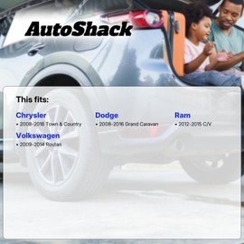 AutoShack 12.01" (305 mm) Rear Solid Drilled & Slotted Brake Rotors Coated + Calipers Replacement for 2008-2016 Dodge Grand Caravan Silver Matte Finish 4-PC Brake Kit TurboGuard