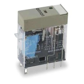 OMRON G2R-2-SN DC24(S) 24 VDC Coil, 2-Pole, 5 AMP Contact Rating, DPDT (2 Form C), General Purpose, LED Indicator, Mechanical Operation Indicator & NAMEPLATE, Plug-in, Power Relay, Silver CAD Oxid