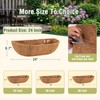 4 Pcs 24" Trough Coco Liner for Planter, 100% Natural