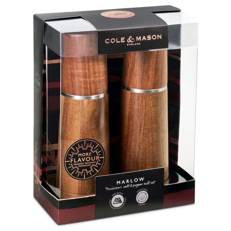 Cole & Mason Marlow Salt & Pepper Mill Set, Dark