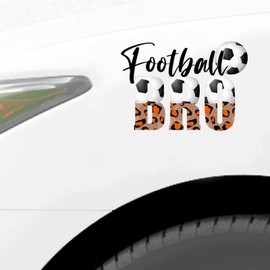 Football Brother Sticker, Leopard Print Football Vinly Decal for Cars Laptops, Windows, Walls, Fridge, Toilet and More - Sport Theme Stickers 15in