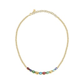 Morellato Colours of women's necklaces in steel, brass, zirconia - SAVY01, Alloy Steel, Zircon
