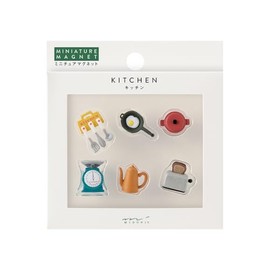 Midori 43428006 Mini Magnets, Set of 6, Kitchen Pattern