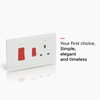 ABB Inora 1 Gang Switched 13A Plug Socket with 45A