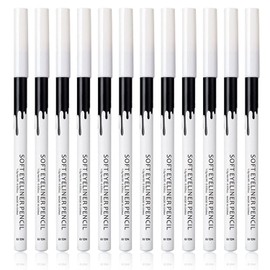 KAIQIKAIXI 12 White Eyeliner Pen, Eyebrow Pen,Eye Shadow Pencil , Lip Line Pen, Eyelid Pad, Pencil Makeup Set Tool